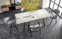 Eettafel \'Viksten\' 140-180x80cm - Zwart/Grijs