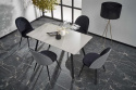 Eettafel \'Viksten\' 140-180x80cm - Zwart/Grijs