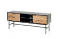 TV-meubel \'Sandviken\' - Zwart/Eiken