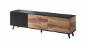 TV-meubel \'Othem\' - Zwart/Eiken