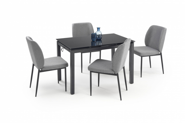 Eettafel \'Jasper\' 110-170cm - Zwart/grijs in de groep Meubels / Tafels / Eetset bij Reforma (2010001195184)