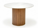 Eettafel \'Bruno\' Rond 120cm - Notenhout/marmer