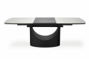 Eettafel \'Osman\' 160-220cm - Wit/zwart