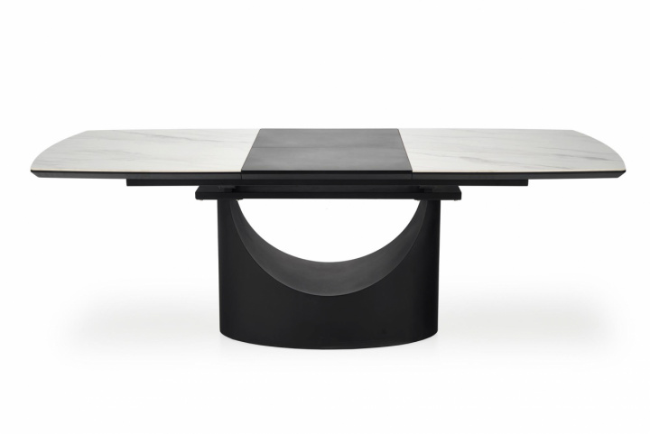 Eettafel \'Osman\' 160-220cm - Wit/zwart in de groep Meubels / Tafels / Eettafel bij Reforma (2010001196723)