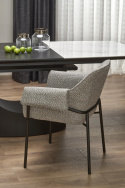 Eettafel \'Osman\' 160-220cm - Wit/zwart