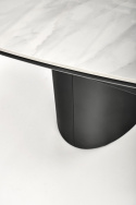Eettafel \'Osman\' 160-220cm - Wit/zwart