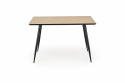 Eettafel \'Barto\' 120cm - Natuur/zwart
