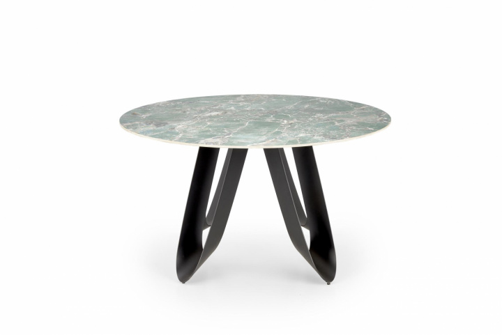 Eettafel \'Giovanni\' Rond 135cm - Groen/zwart in de groep Meubels / Tafels / Ronde eettafels bij Reforma (2010001201168)