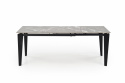 Eettafel \'Felix\' 141-201cm - Grijs/zwart