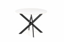 Eettafel \'Edgar\' Rond 100cm - Wit/zwart
