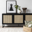 Sideboard \'Sailor\' - Zwart/Natuur