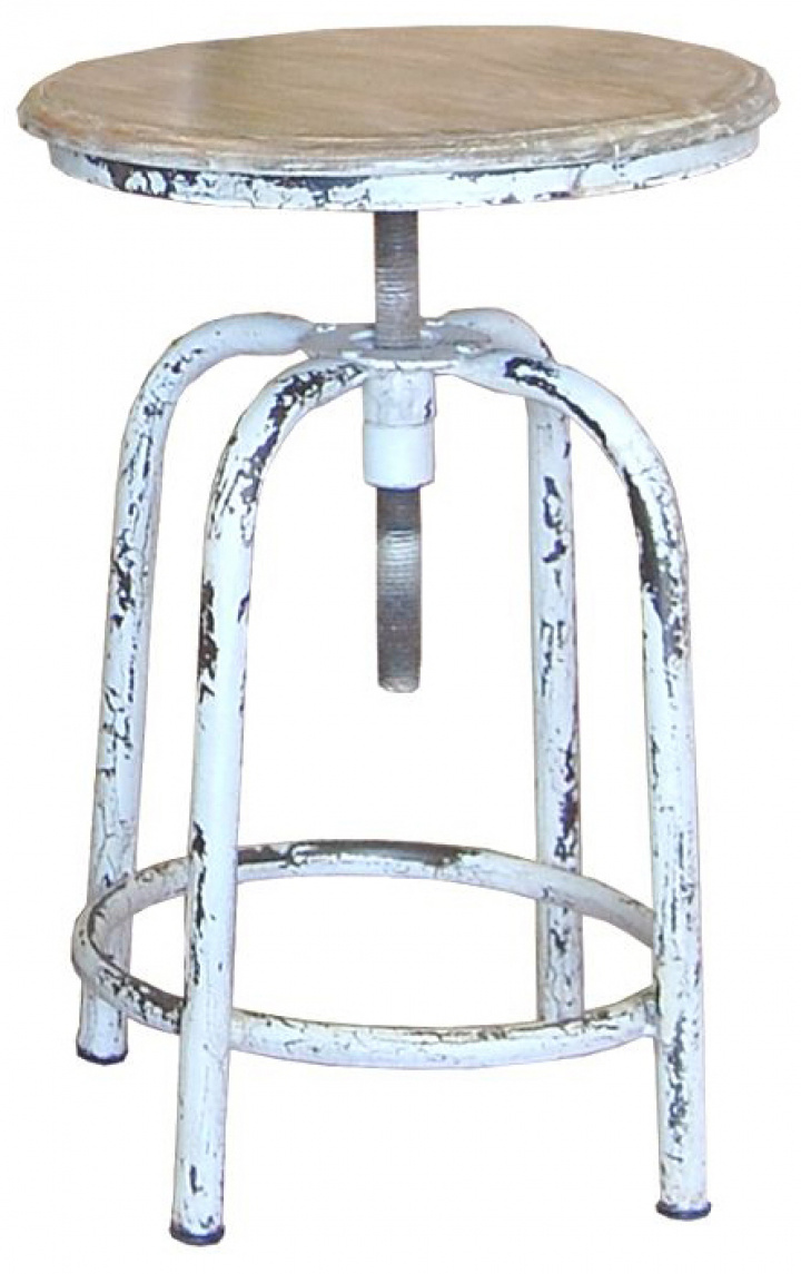 Draaistoel Vintage - Wit in de groep Meubels / Zitmeubels / Houten krukken bij Reforma (2017-White-TRA-M)