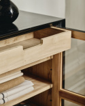 Dressoir \'Viva\'- Zwart/Natuur