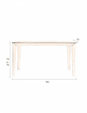 Tafel \'Scuola\' 170x70cm - Zwart
