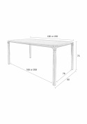 Tafel \'Storm\' 220x90cm - Natuurlijk