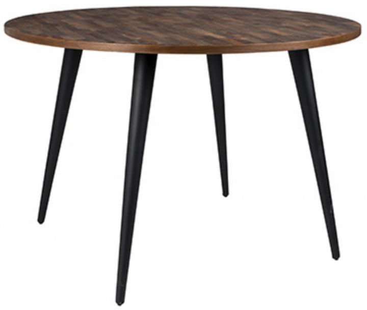 Eettafel \'Mo\' Rond 110cm - Teak/Staal in de groep Meubels / Tafels / Ronde eettafels bij Reforma (2100068)
