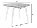 Eettafel \'Mo\' Rond 110cm - Teak/Staal