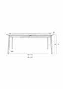 Eettafel \'Glimpse\' - 180-240x90cm