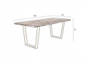 Eettafel \'Aka\' 180x90cm - Natuurlijk