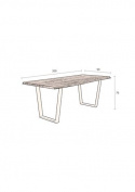 Tafel \'Aka\' 200x90cm - Natuurlijk