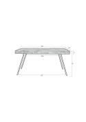 Eettafel \'Suri\' 200x90 - Zwart