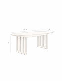 Uittrekbare tafel \'Barlet\' 200-240x90cm - Walnoot