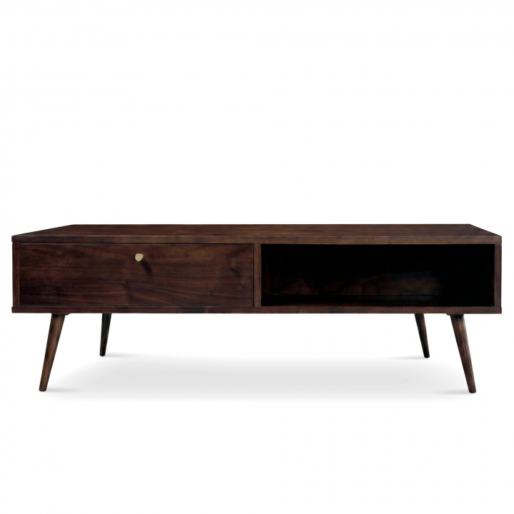 Salontafel \'Prime\' - Walnoot/Messing in de groep Meubels / Tafels / Salontafels bij Reforma (2102)