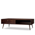 Salontafel \'Prime\' - Walnoot/Messing