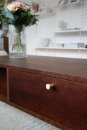 Salontafel \'Prime\' - Walnoot/Messing