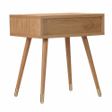 Nachttafel \'Prime\' - Eiken/Messing