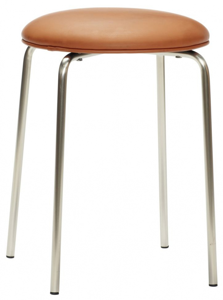 Kruk \'Stack\' - Bruin/Nikkel in de groep Meubels / Zitmeubels / Houten krukken bij Reforma (21314)