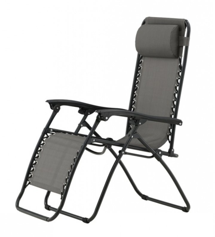 Ligstoel \'Antibes\' - Grijs in de groep Meubels / Tuinmeubelen / Ligstoelen & Zonnebedden bij Reforma (2133-400)