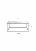 Salontafel \'Marble Power\' - Zwart/Marmel