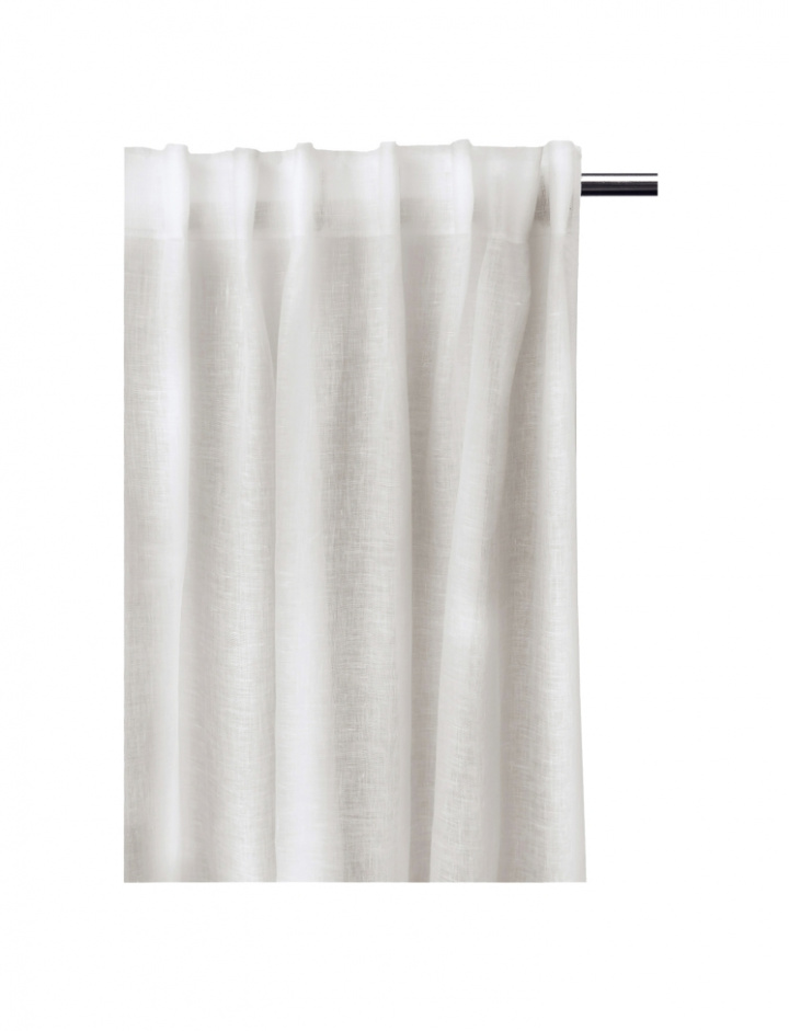 Gordijn met plooiband \'Dalsland\' 145x290 - Wit in de groep Inrichting / Textiel / Gordijnen bij Reforma (22242902-1-1)