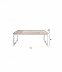 Salontafel \'Randi\' - Natuurlijk/Zwart