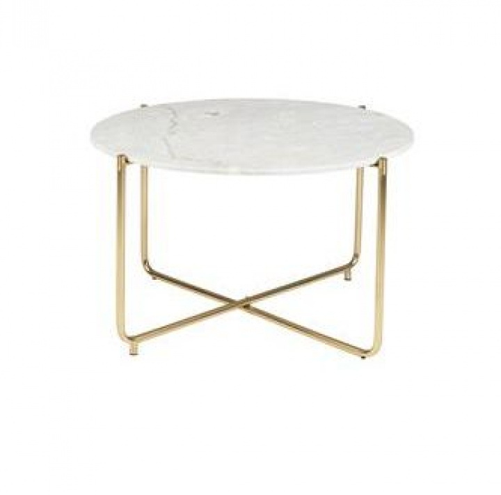 Salontafel \'Timpa\' Rond 70cm - Marmer/Goud in de groep Meubels / Tafels / Salontafels bij Reforma (2300231)