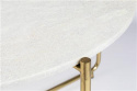Salontafel \'Timpa\' Rond 70cm - Marmer/Goud