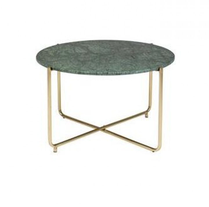 Salontafel \'Timpa\' Rond 70cm - Groene marmer/Goud in de groep Meubels / Tafels / Salontafels bij Reforma (2300232)