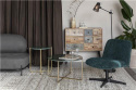 Salontafel \'Timpa\' Rond 70cm - Groene marmer/Goud