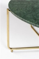 Salontafel \'Timpa\' Rond 70cm - Groene marmer/Goud