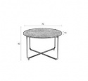Salontafel \'Timpa\' Rond 70cm - Groene marmer/Goud