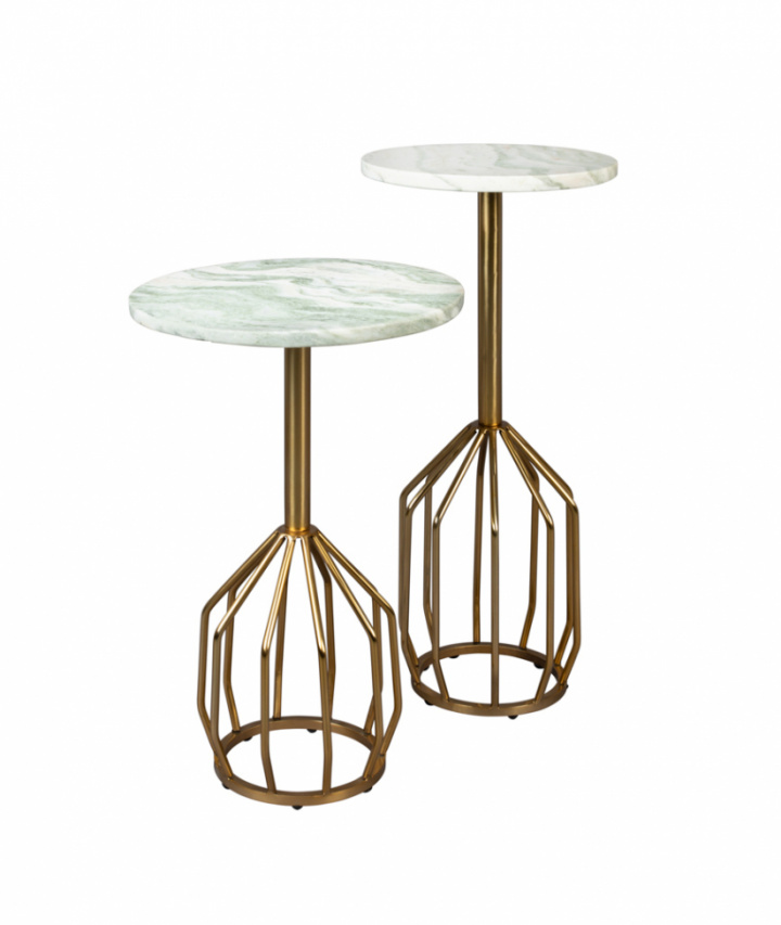 Bijzettafel \'Salerno\' S - Messing/Marmer in de groep Meubels / Tafels bij Reforma (2300275)