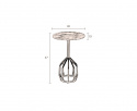 Bijzettafel \'Salerno\' S - Messing/Marmer