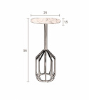 Bijzettafel \'Salerno\' M - Messing/Marmer