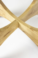 Salontafel \'Kobe\' Rond 80cm - Natuurlijk/Glas