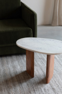 Bijzettafel \'Tanda\' - Hout/Marmel