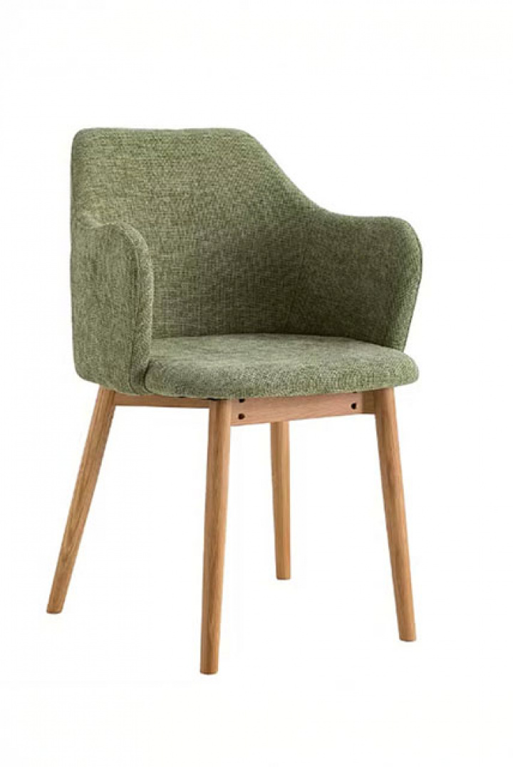 Stoel \'Stavanger\' - Natuurlijk/Groen in de groep Meubels / Zitmeubels / Stoelen bij Reforma (23090-natur-gron1)