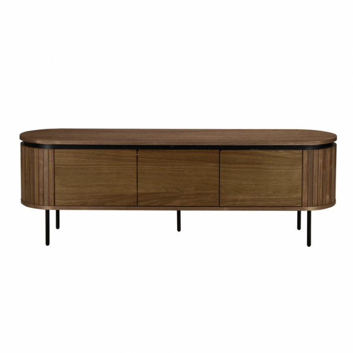 Tv-meubel \'Kärra\' - Noten/Zwart in de groep Meubels / Planken & opslag / TV-Meubels bij Reforma (2372-walnut)