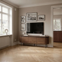 Tv-meubel \'Kärra\' 160x40cm - Noten/Zwart