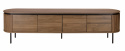Tv-meubel \'Kärra\' 200x40cm - Walnoot/Zwart